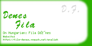 denes fila business card